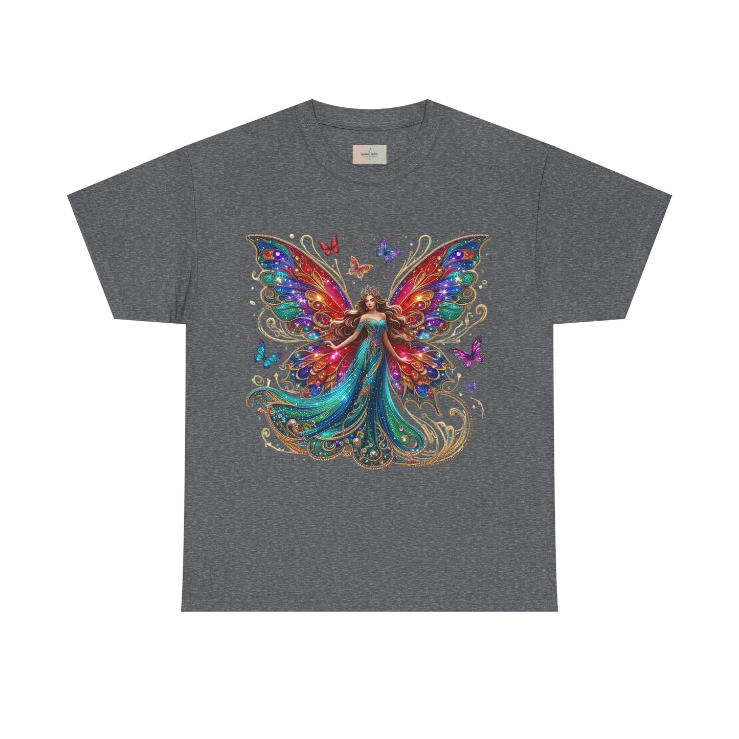Fantasy Fairy Unisex Heavy Cotton Tee - Enchanting Artwork for Nature Lovers, Magical Gift, Boho Style, Summer Fashion, Unique Tee