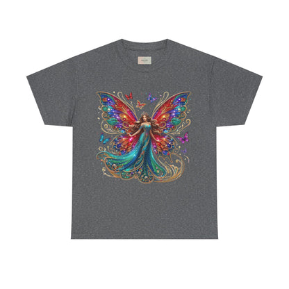 Fantasy Fairy Unisex Heavy Cotton Tee - Enchanting Artwork for Nature Lovers, Magical Gift, Boho Style, Summer Fashion, Unique Tee