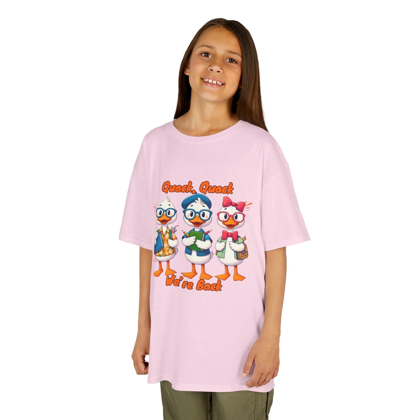 Kids Quack Quack Tee, Fun Back To School Shirt, Duck Graphic Tee, Gift for Children, Playful Kids Apparel