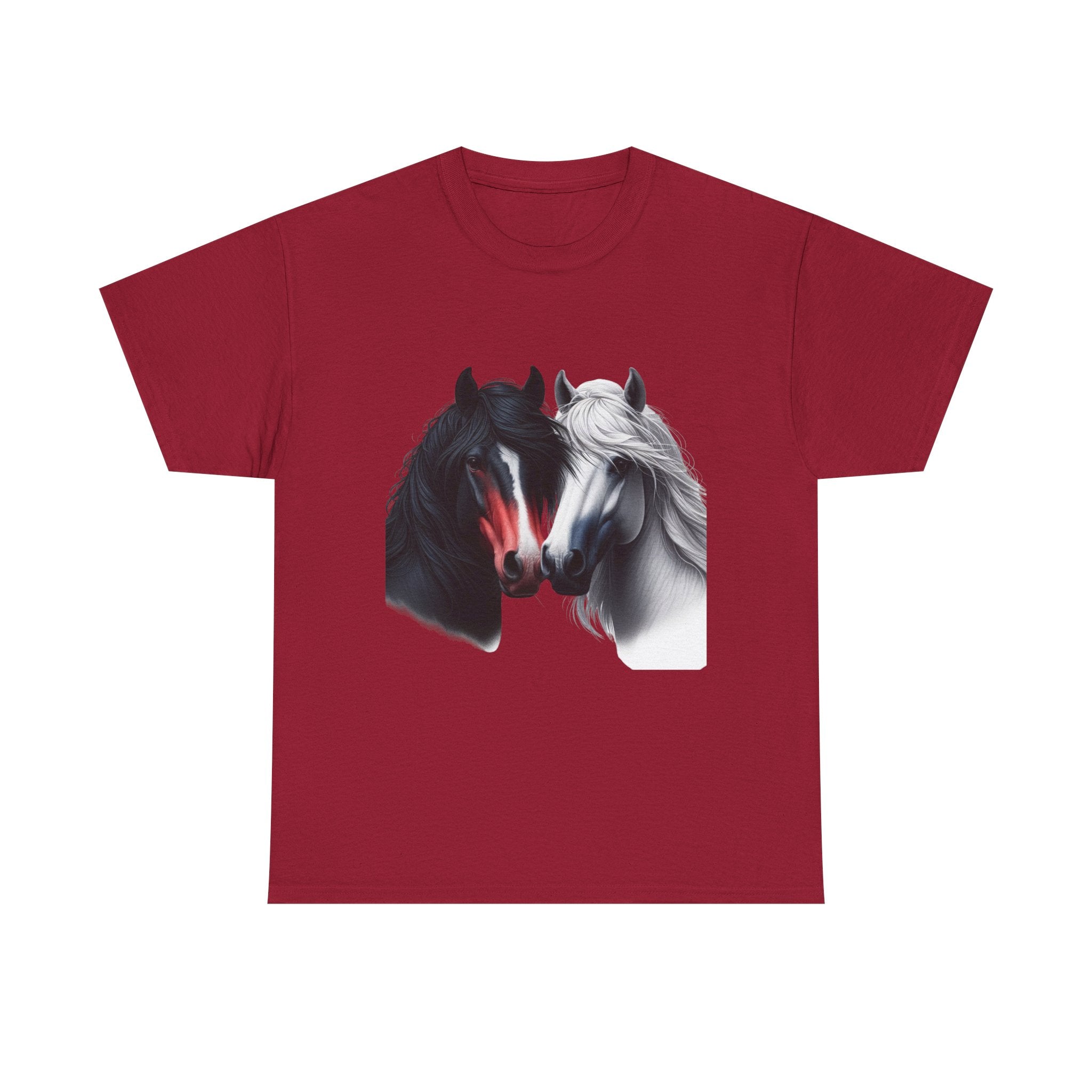 Black and White Horse Graphic Tee, Unisex T-Shirt, Equestrian Gift, Casual Wear, Horse Lover Apparel, Horse-Themed T-Shirt