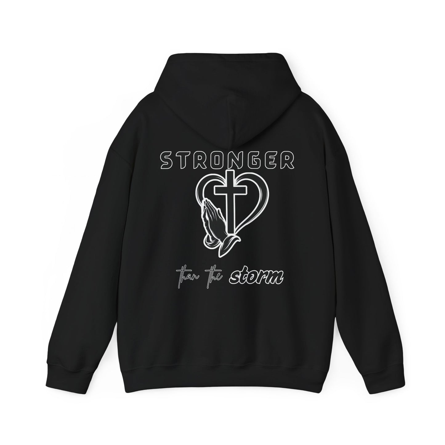 Stronger Than the Storm Hoodie – Faith-Inspired Unisex Pullover, Christian Hoodie with Motivational Quote, Spiritual Gift, Everyday Comfort Wear