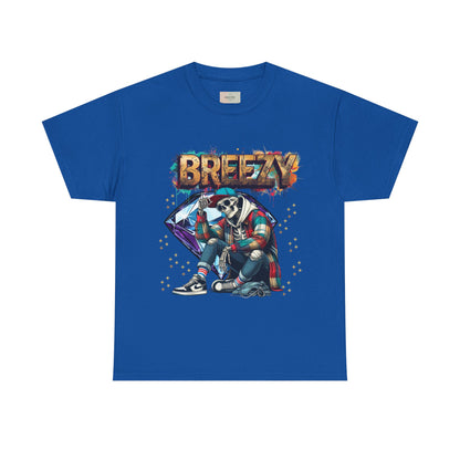Urban Art Unisex Tee - 'BREEZY' Graphic, Hip-Hop Fashion, Streetwear Style, Casual Attire, Gift for Teens, Festival Outfit