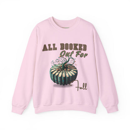 Fall-themed Crewneck Sweatshirt, Cozy Fall Fashion, Pumpkin Design, Perfect for Autumn, Unisex Sweatshirt, Book Lover Gift