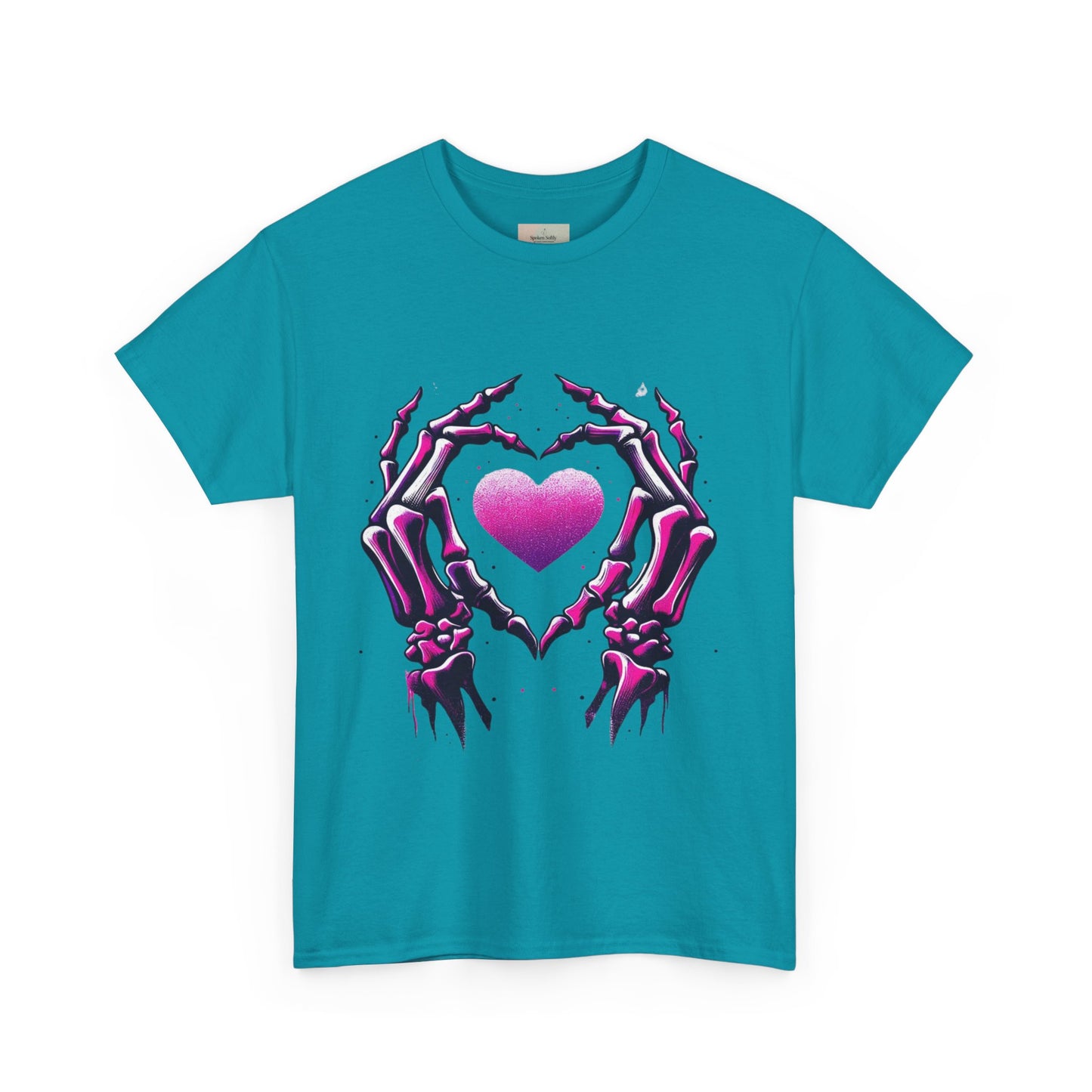 Skeleton Hands Heart Unisex Tee | Halloween Shirt, Gift for Gothic Lovers, Alternative Fashion, Casual Wear, Unique Graphic Tee