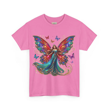Fantasy Fairy Unisex Heavy Cotton Tee - Enchanting Artwork for Nature Lovers, Magical Gift, Boho Style, Summer Fashion, Unique Tee