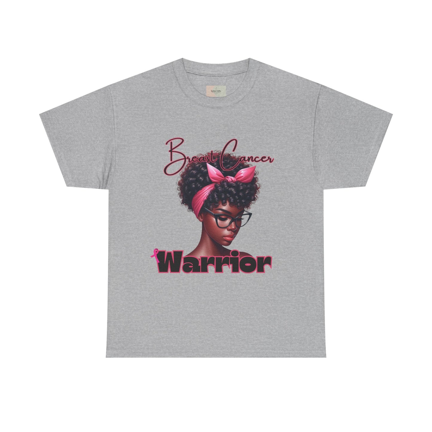 Pink Warrior Breast Cancer Unisex Heavy Cotton Tee, Awareness Shirt, Gift for Survivors, Support Merchandise, Inspirational Apparel