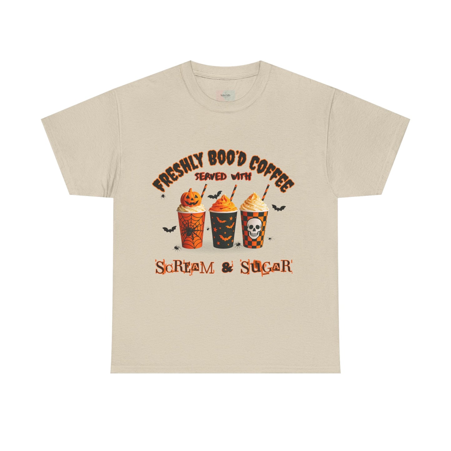 Halloween Coffee Tee, Fun Graphic T-Shirt, Unisex Shirt for Pumpkin Spice Lovers, Spooky Season Apparel, Boo-tiful Halloween Gift