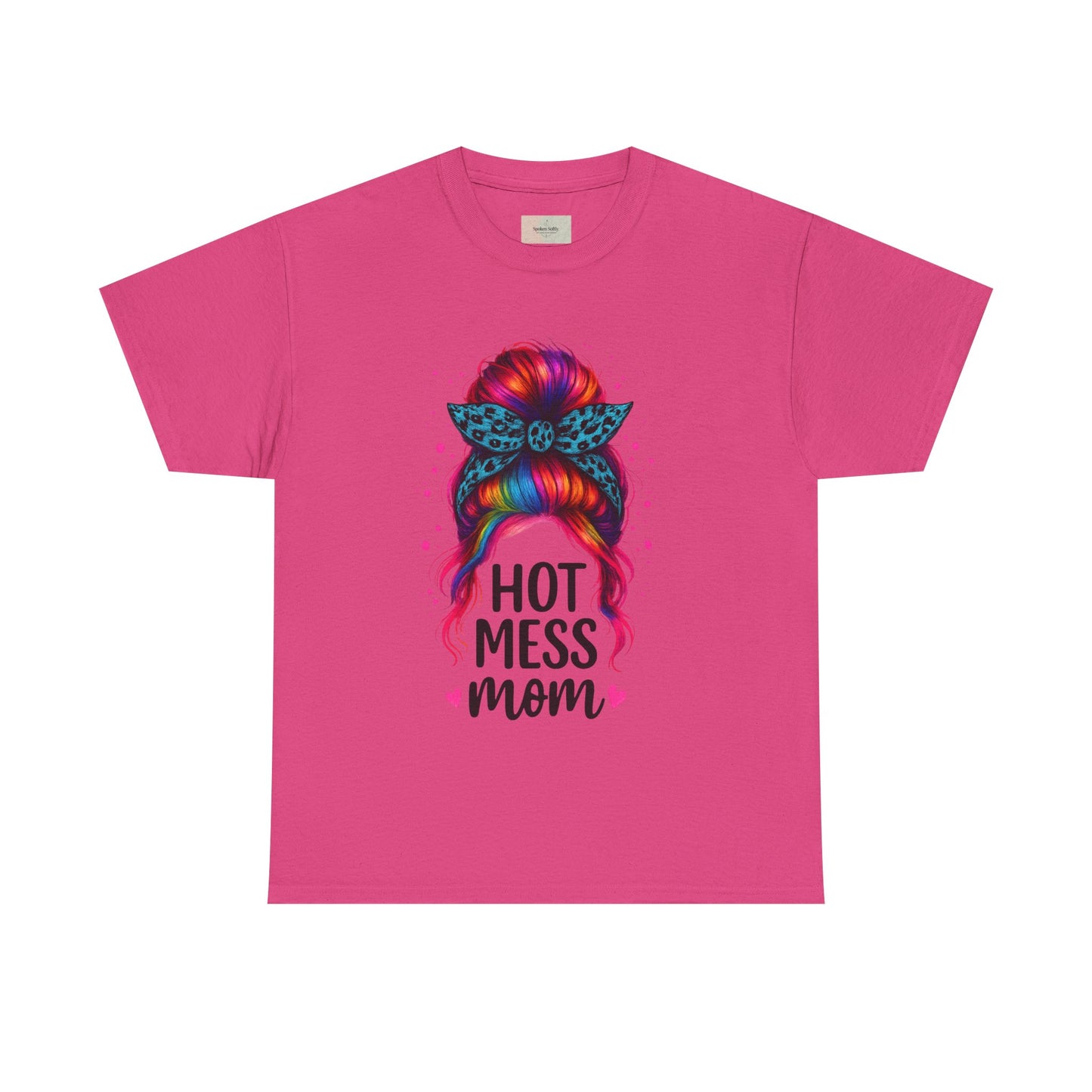 Hot Mess Mom Unisex Heavy Cotton Tee, Funny Mom Shirt, Gift for Mothers Day, Parody T-Shirt, Casual Wear, Trendy Graphic Tee