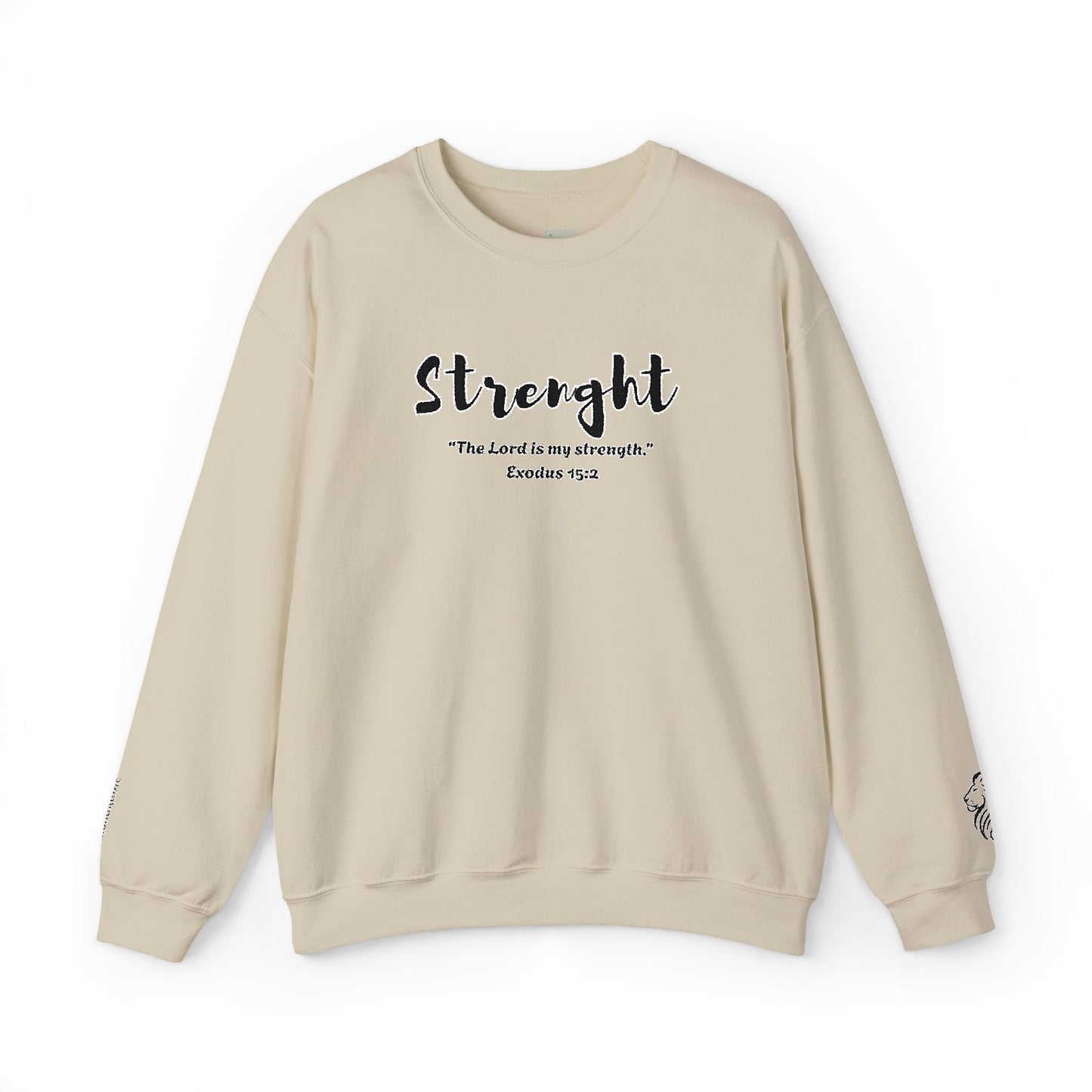 Strength Sweatshirt – The Lord Is My Strength Crewneck, Inspirational Christian Pullover, Faith-Based Unisex Apparel, Motivational Gift for Believers