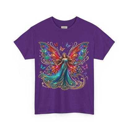 Fantasy Fairy Unisex Heavy Cotton Tee - Enchanting Artwork for Nature Lovers, Magical Gift, Boho Style, Summer Fashion, Unique Tee
