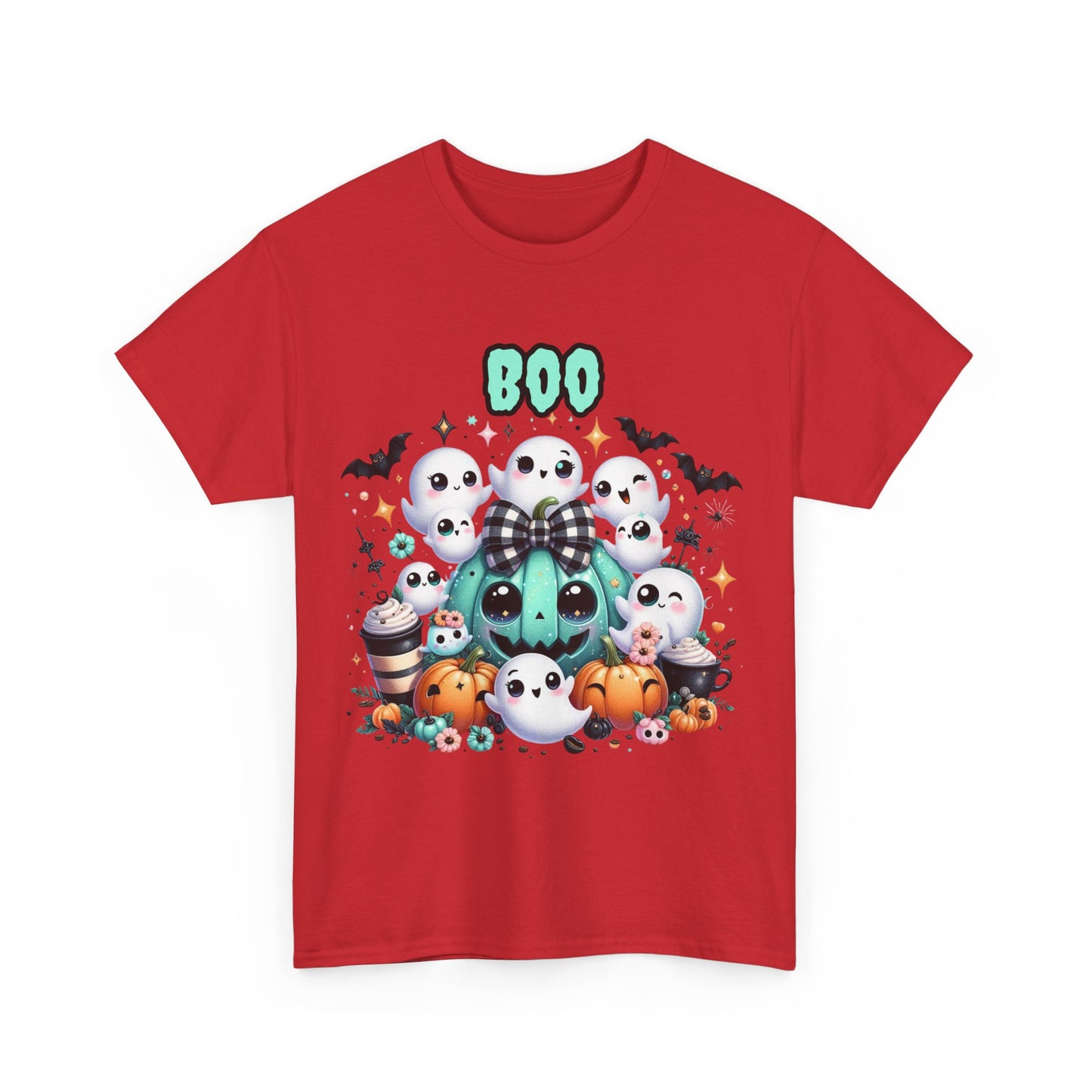 Halloween Boo Tee, Fun Spooky T-Shirt, Unisex Heavy Cotton, Cute Halloween Apparel, Ghost & Pumpkin Shirt, Seasonal Gift Idea