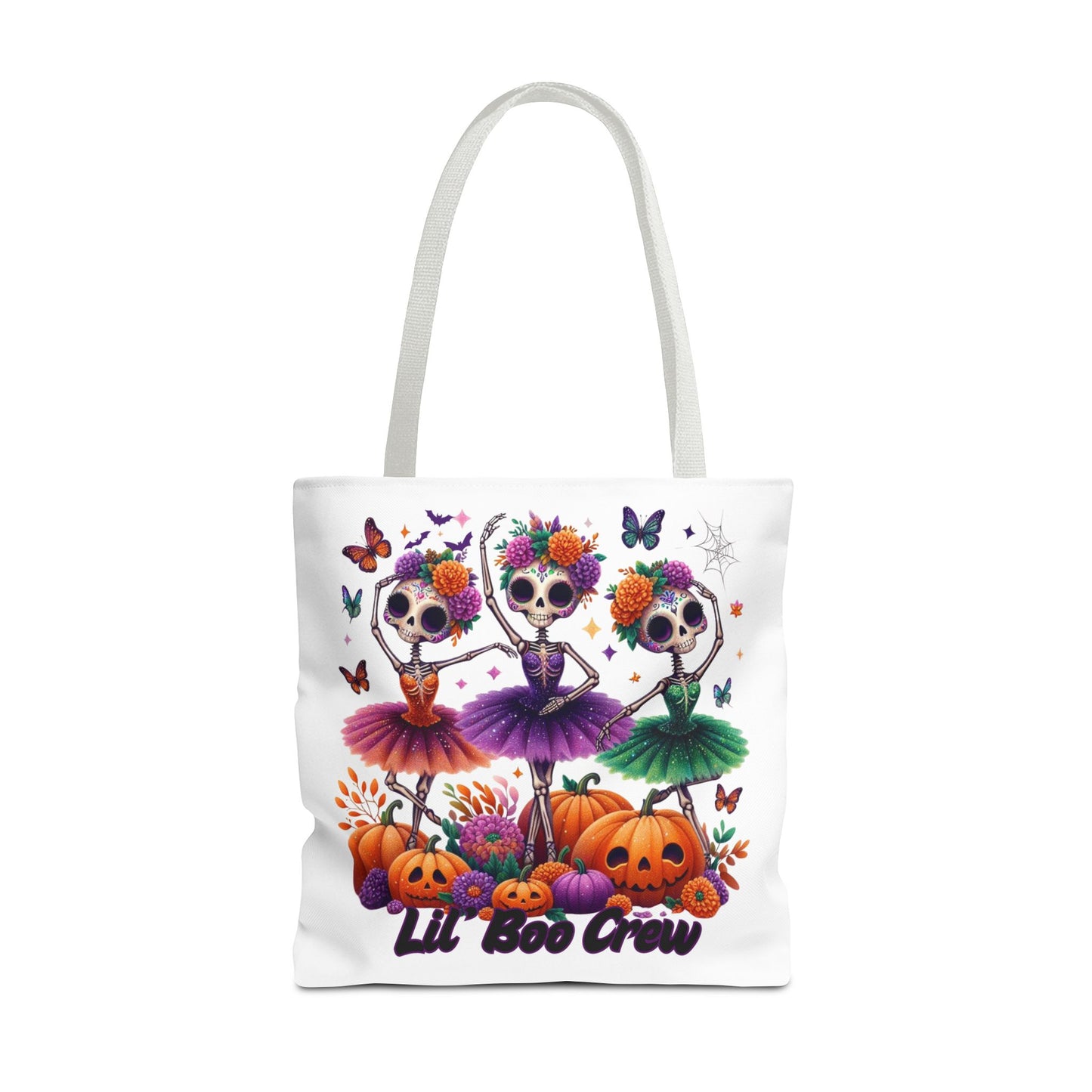 Halloween-Themed Tote Bag, Customizable Lil Boo Crew Halloween Tote, Spooky Gift Idea, Seasonal Shopping Bag, Fall Festival Accessory