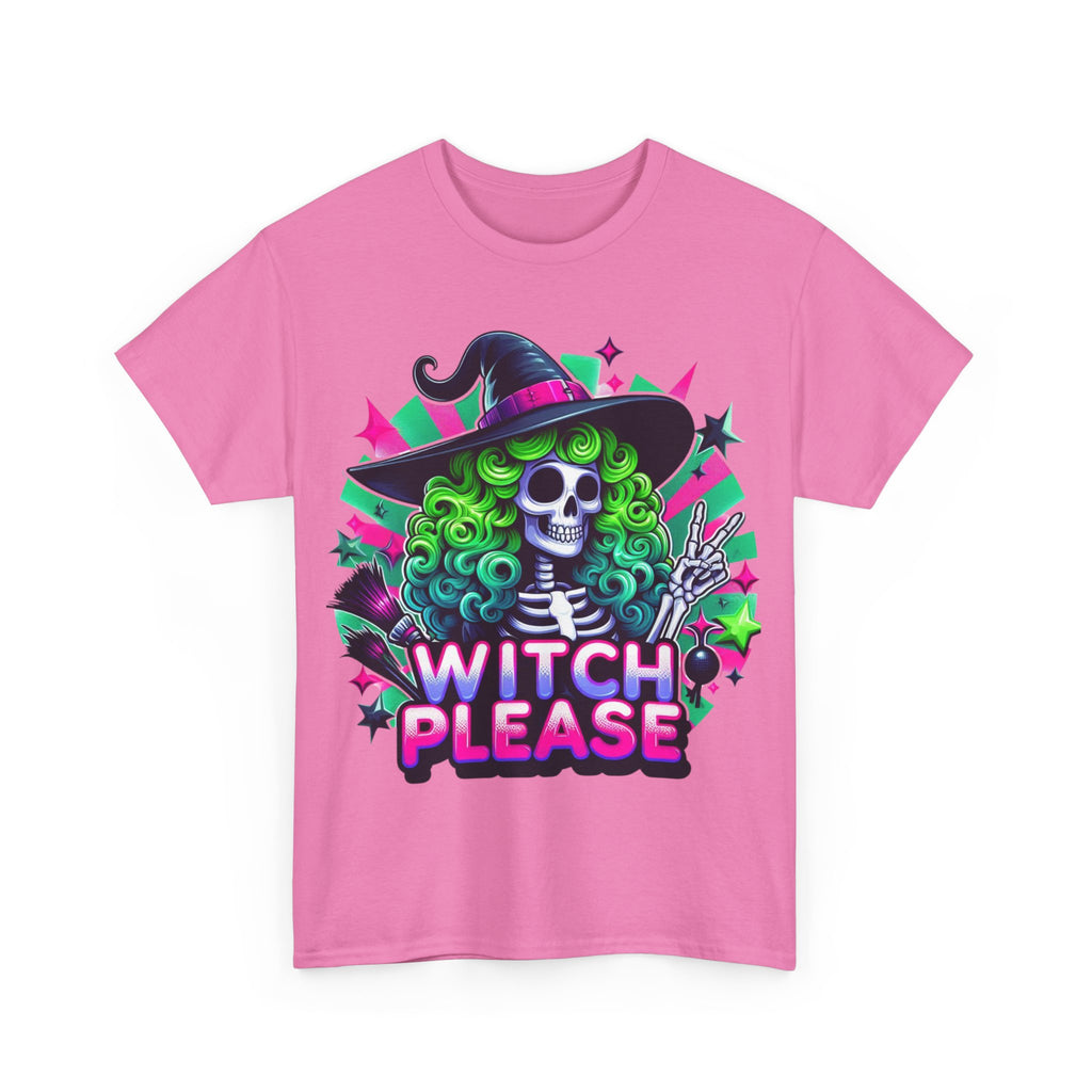 Witch Please Unisex Heavy Cotton Tee, Halloween Shirt, Spooky T-shirt, Unique Gift for Witches, Witchy Apparel