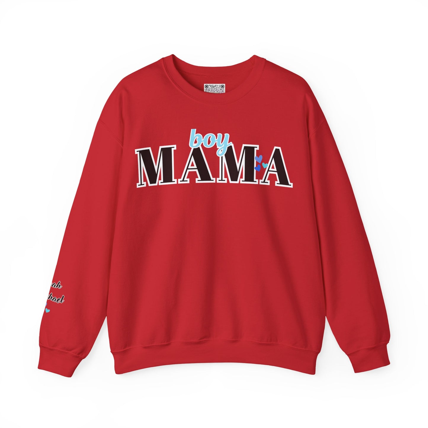 Boy Mama Crewneck Sweatshirt – Cozy Unisex Mom Sweater, Cute Mother’s Day Gift, White Minimalist Mom Life Pullover, New Mom Apparel