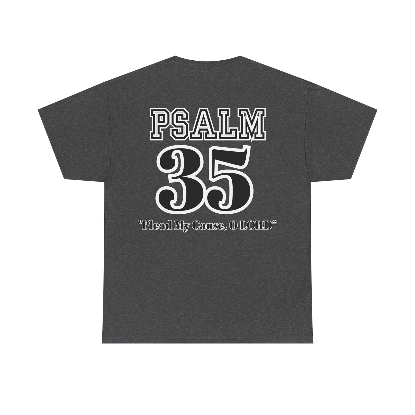 Unisex Heavy Cotton Tee with Psalm 35 Design, Faith-Based T-Shirt for Spirituality, Gift for Christians, Comfortable Everyday Wear, [...]