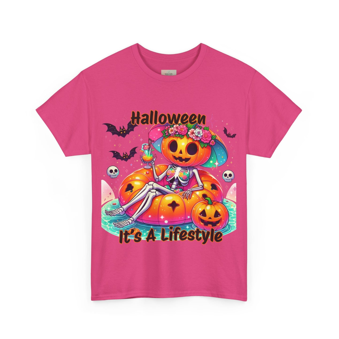 Halloween Lifestyle Unisex Heavy Cotton Tee, Spooky T-Shirt, Halloween Apparel, Festive Gift, Seasonal Wear