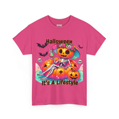 Halloween Lifestyle Unisex Heavy Cotton Tee, Spooky T-Shirt, Halloween Apparel, Festive Gift, Seasonal Wear