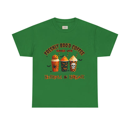 Halloween Coffee Tee, Fun Graphic T-Shirt, Unisex Shirt for Pumpkin Spice Lovers, Spooky Season Apparel, Boo-tiful Halloween Gift