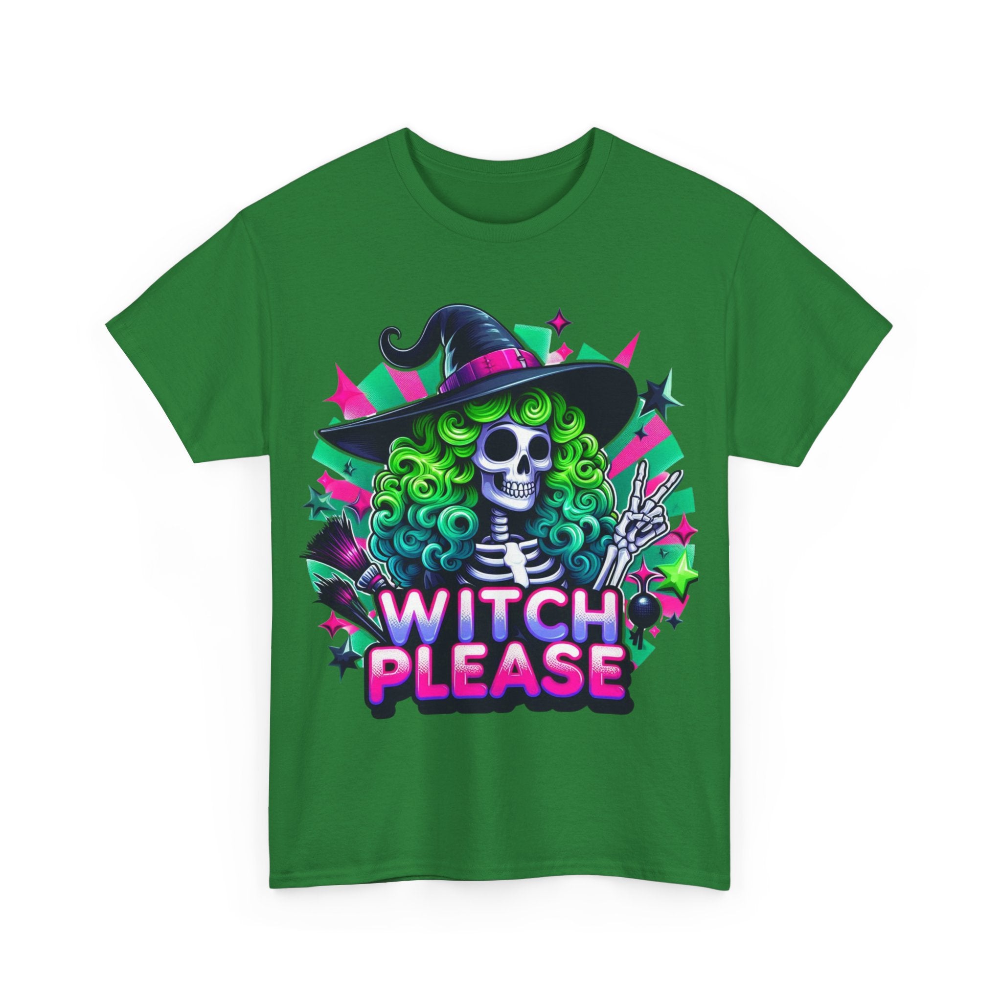 Witch Please Unisex Heavy Cotton Tee, Halloween Shirt, Spooky T-shirt, Unique Gift for Witches, Witchy Apparel