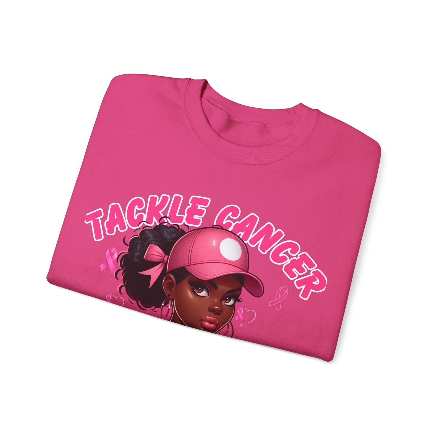 Awareness Sweatshirt - Tackle Cancer Crewneck, Unisex Pink Awareness Pullover, Breast Cancer Support Gift, Cozy Charity Apparel,