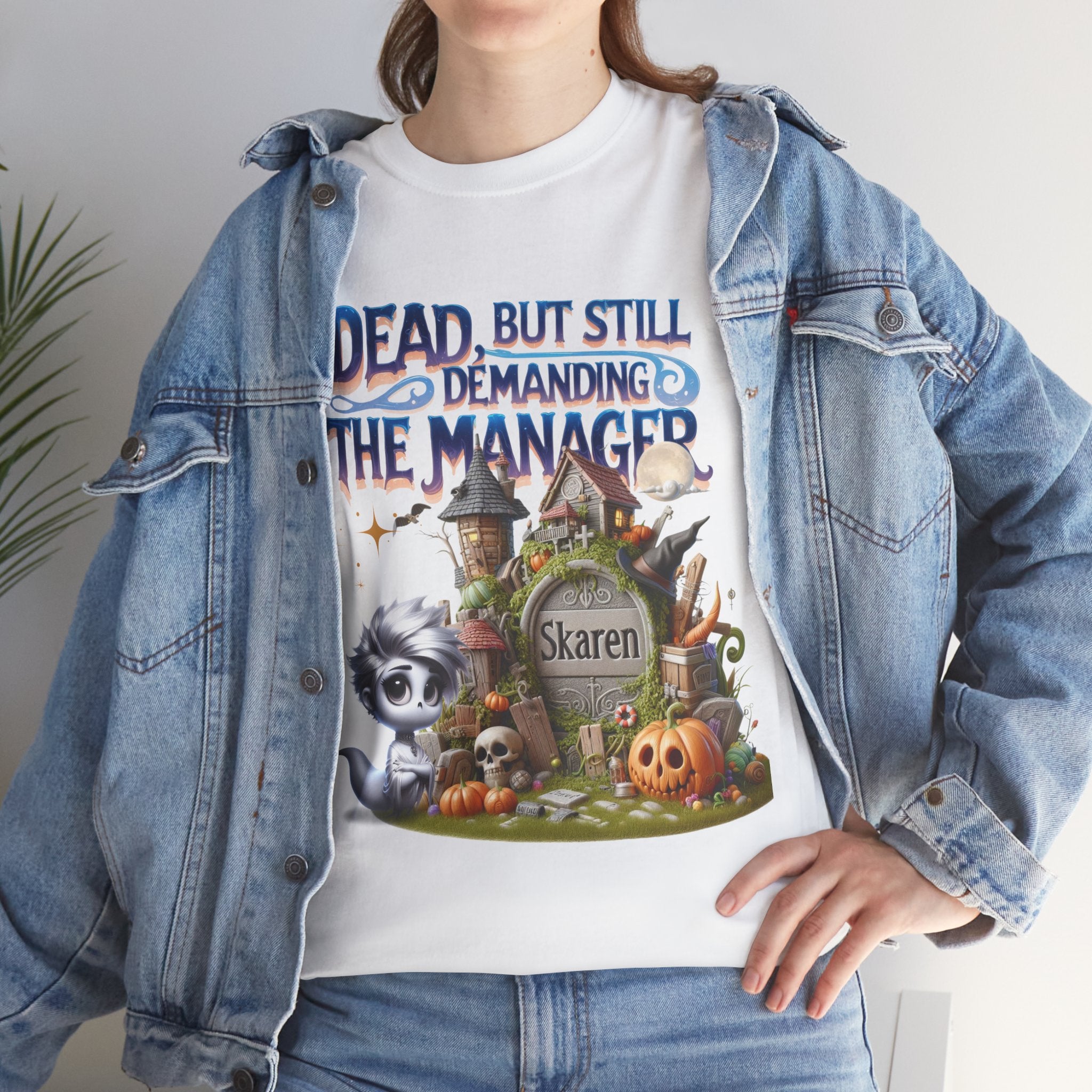 Halloween Demand Manager Tee - Funny Unisex Cotton Shirt, Gift for Karen Lovers, Spooky Season Apparel, Party T-Shirt, Humor Top