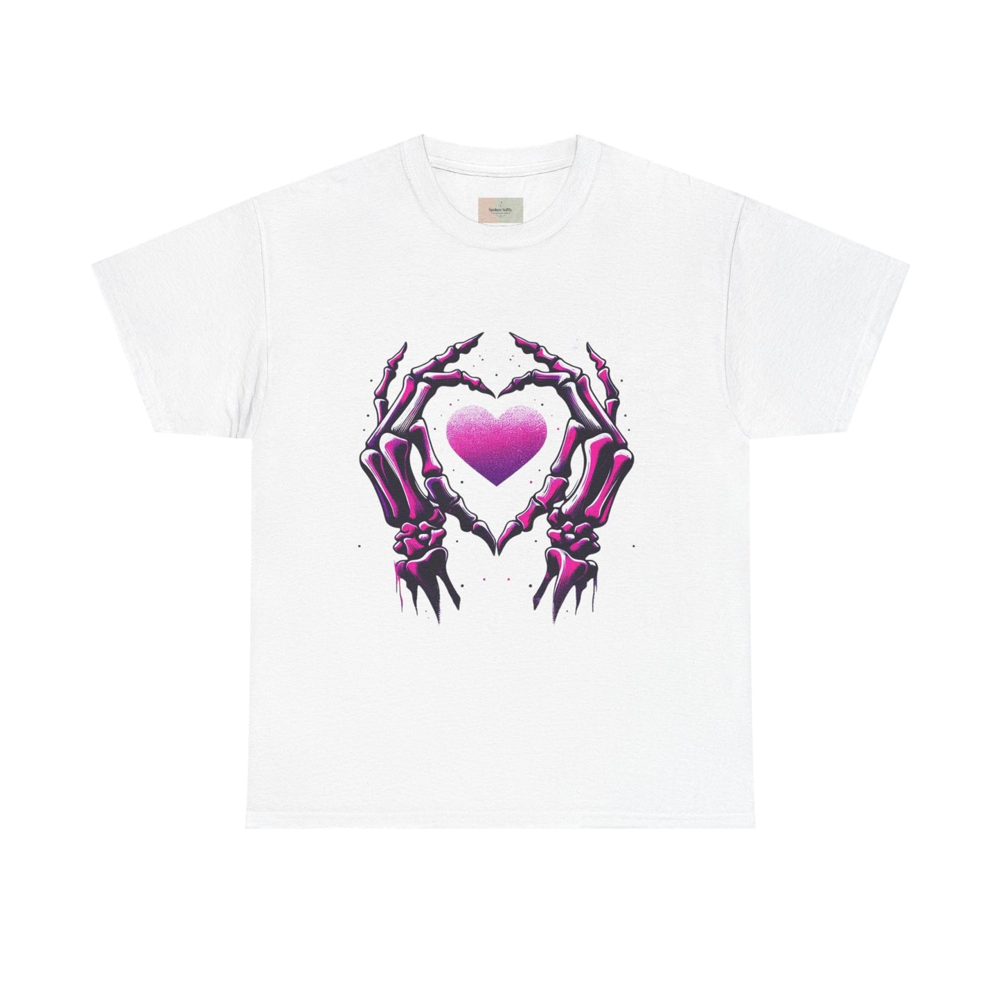 Skeleton Hands Heart Unisex Tee | Halloween Shirt, Gift for Gothic Lovers, Alternative Fashion, Casual Wear, Unique Graphic Tee
