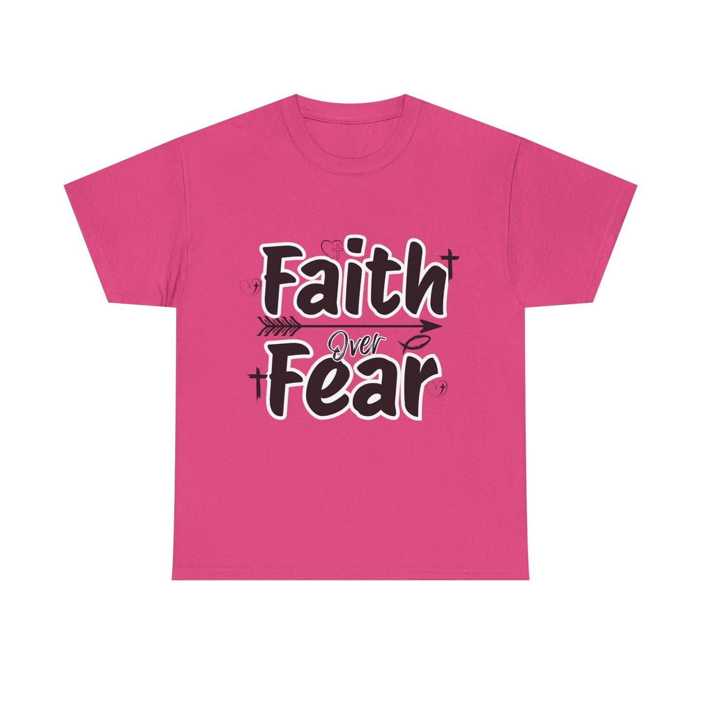 Faith Over Fear Unisex Heavy Cotton Tee, Inspirational T-Shirt, Motivational Apparel, Christian Gift, Everyday Wear, Faith-Based Fashion