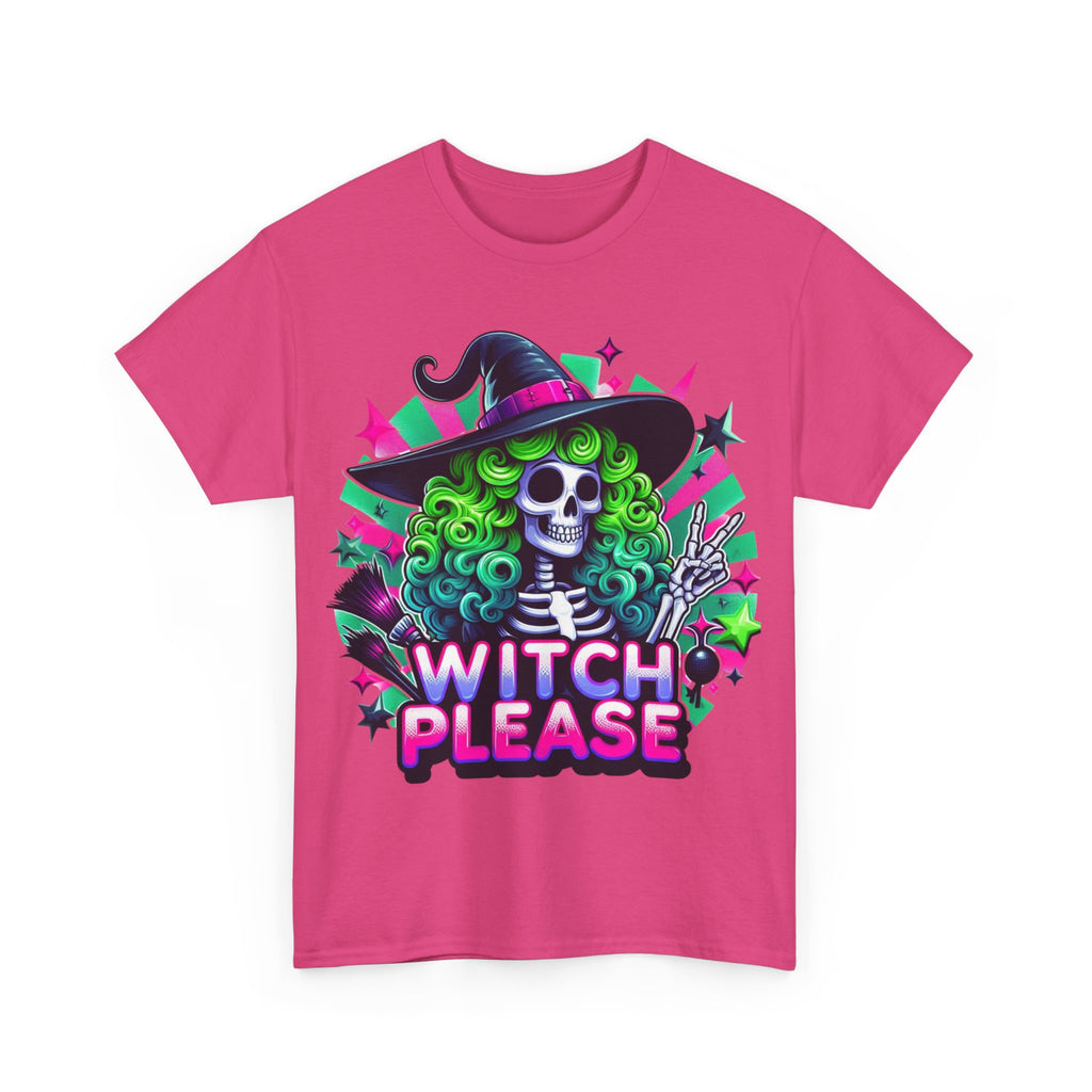 Witch Please Unisex Heavy Cotton Tee, Halloween Shirt, Spooky T-shirt, Unique Gift for Witches, Witchy Apparel