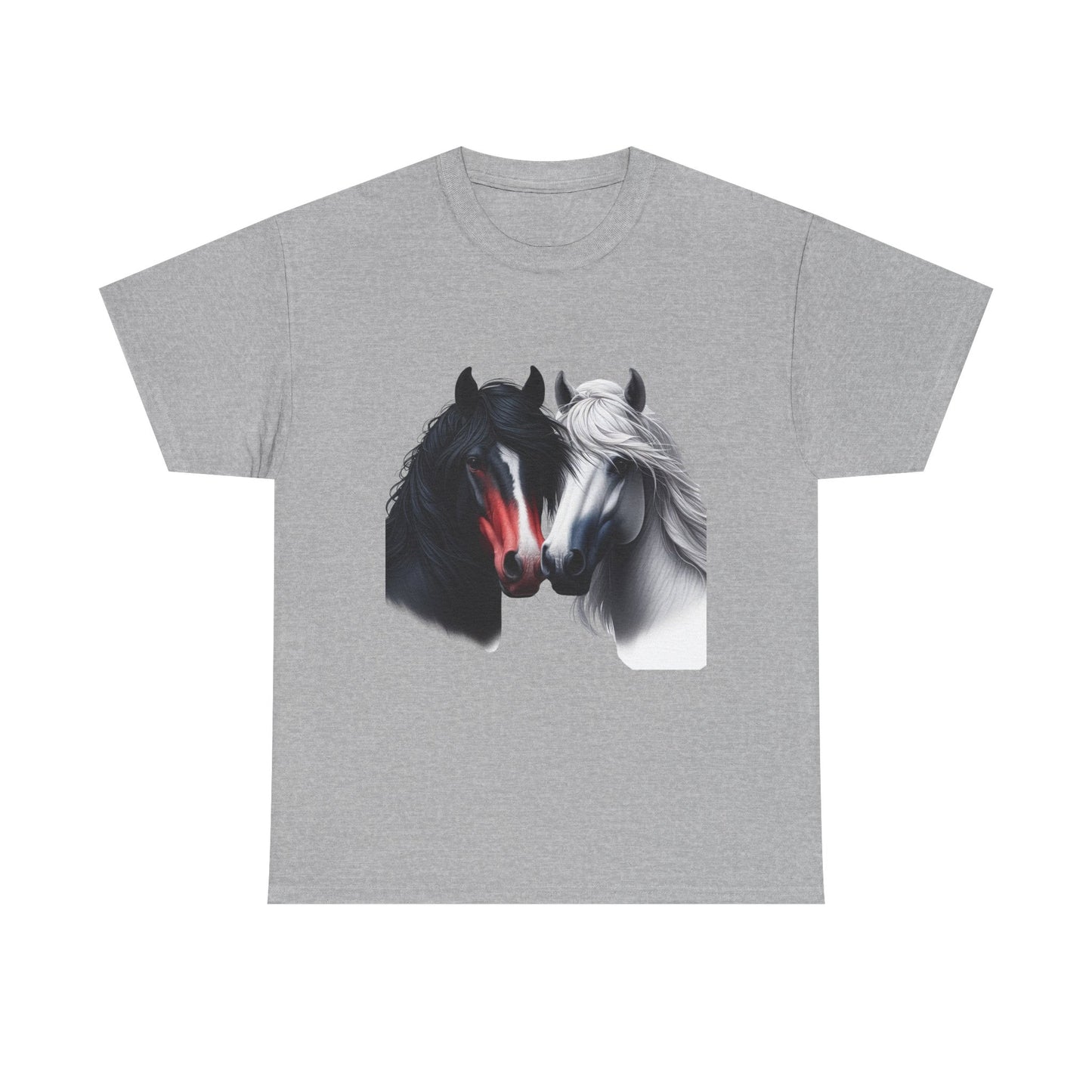 Black and White Horse Graphic Tee, Unisex T-Shirt, Equestrian Gift, Casual Wear, Horse Lover Apparel, Horse-Themed T-Shirt