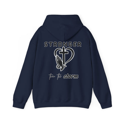 Stronger Than the Storm Hoodie – Faith-Inspired Unisex Pullover, Christian Hoodie with Motivational Quote, Spiritual Gift, Everyday Comfort Wear
