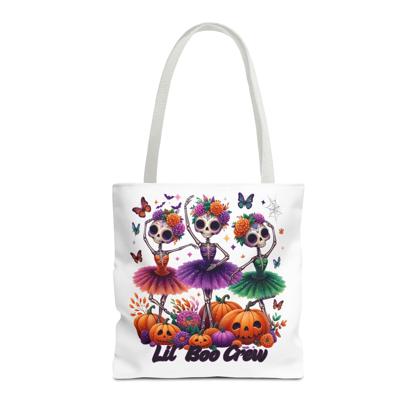 Halloween-Themed Tote Bag, Customizable Lil Boo Crew Halloween Tote, Spooky Gift Idea, Seasonal Shopping Bag, Fall Festival Accessory
