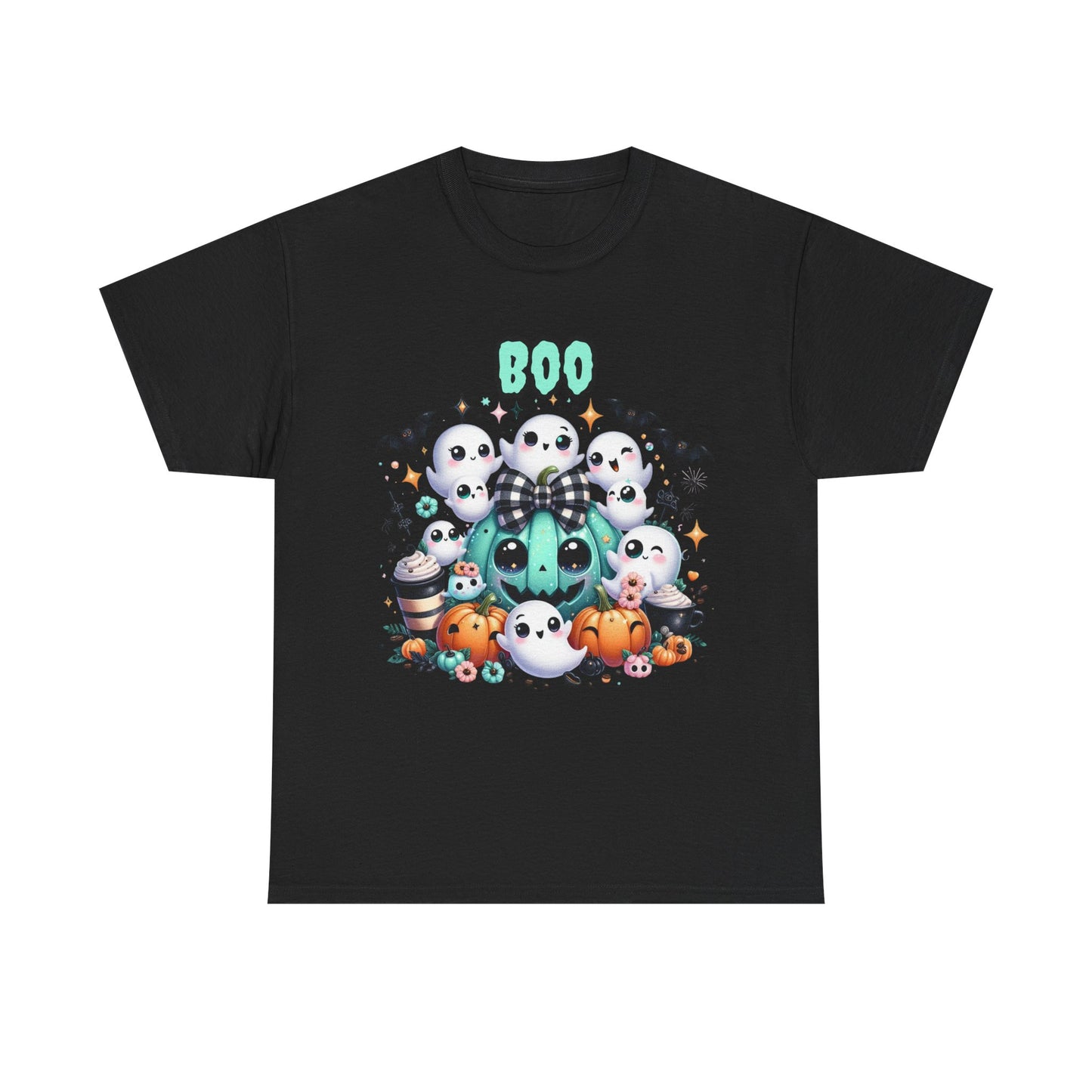 Halloween Boo Tee, Fun Spooky T-Shirt, Unisex Heavy Cotton, Cute Halloween Apparel, Ghost & Pumpkin Shirt, Seasonal Gift Idea