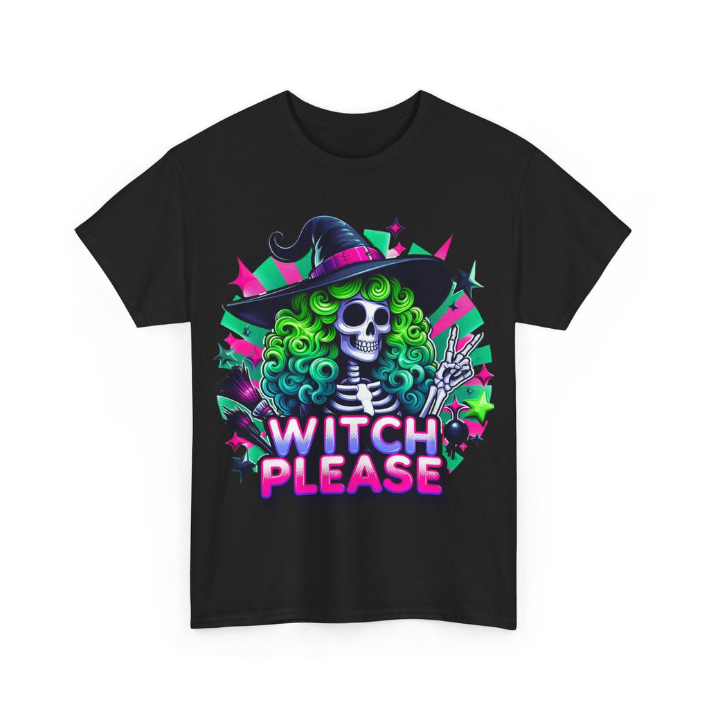 Witch Please Unisex Heavy Cotton Tee, Halloween Shirt, Spooky T-shirt, Unique Gift for Witches, Witchy Apparel