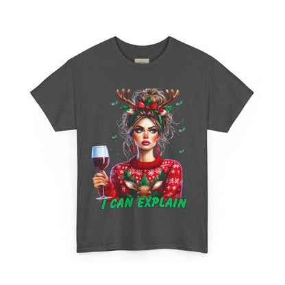 Festive Christmas Tee, I Can Explain Seasonal Top, Holiday Apparel, Unisex Holiday Shirt, Funny Christmas Outfit