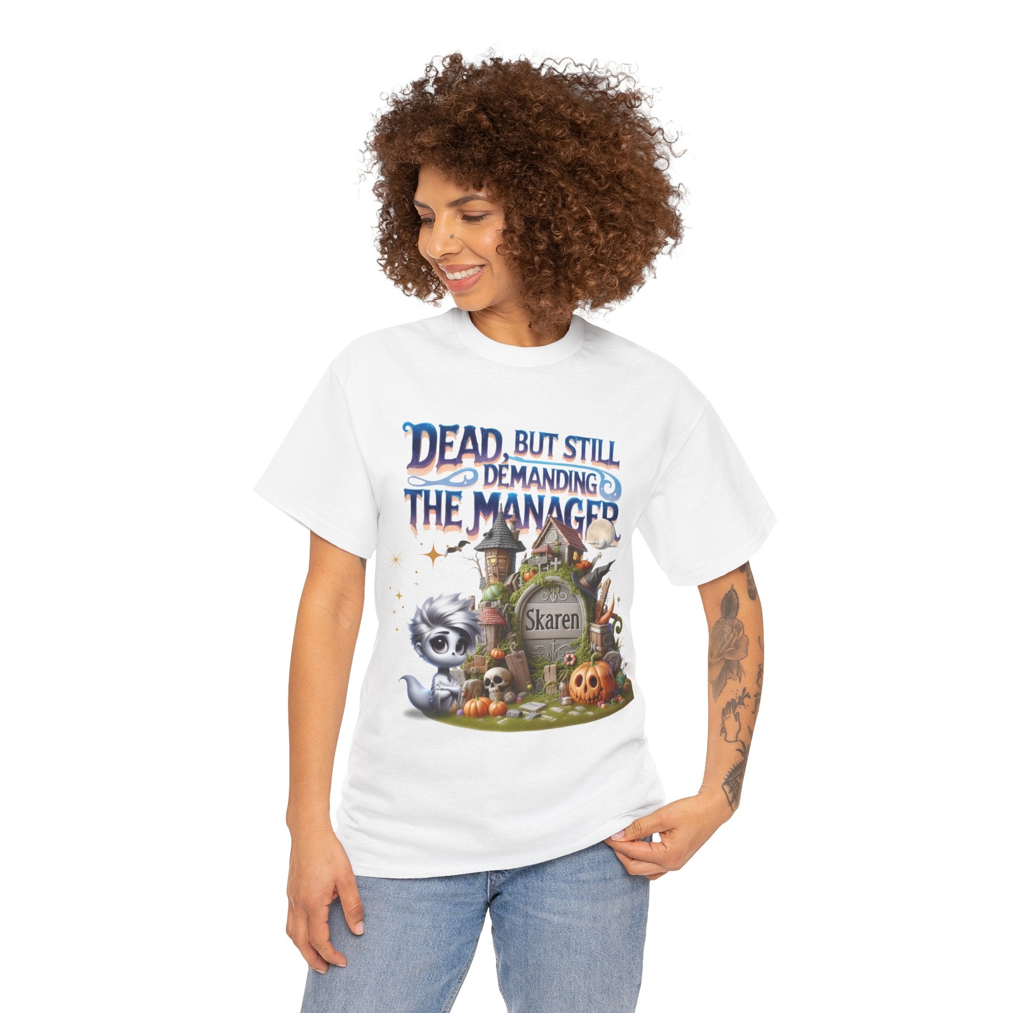 Halloween Demand Manager Tee - Funny Unisex Cotton Shirt, Gift for Karen Lovers, Spooky Season Apparel, Party T-Shirt, Humor Top