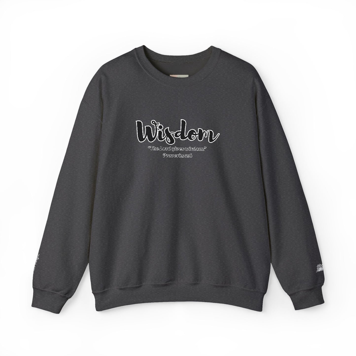 Wisdom Sweatshirt – “The Lord Gives Wisdom” Christian Crewneck, Inspirational Faith-Based Pullover, Cozy Unisex Apparel, Encouraging Gift for Believers