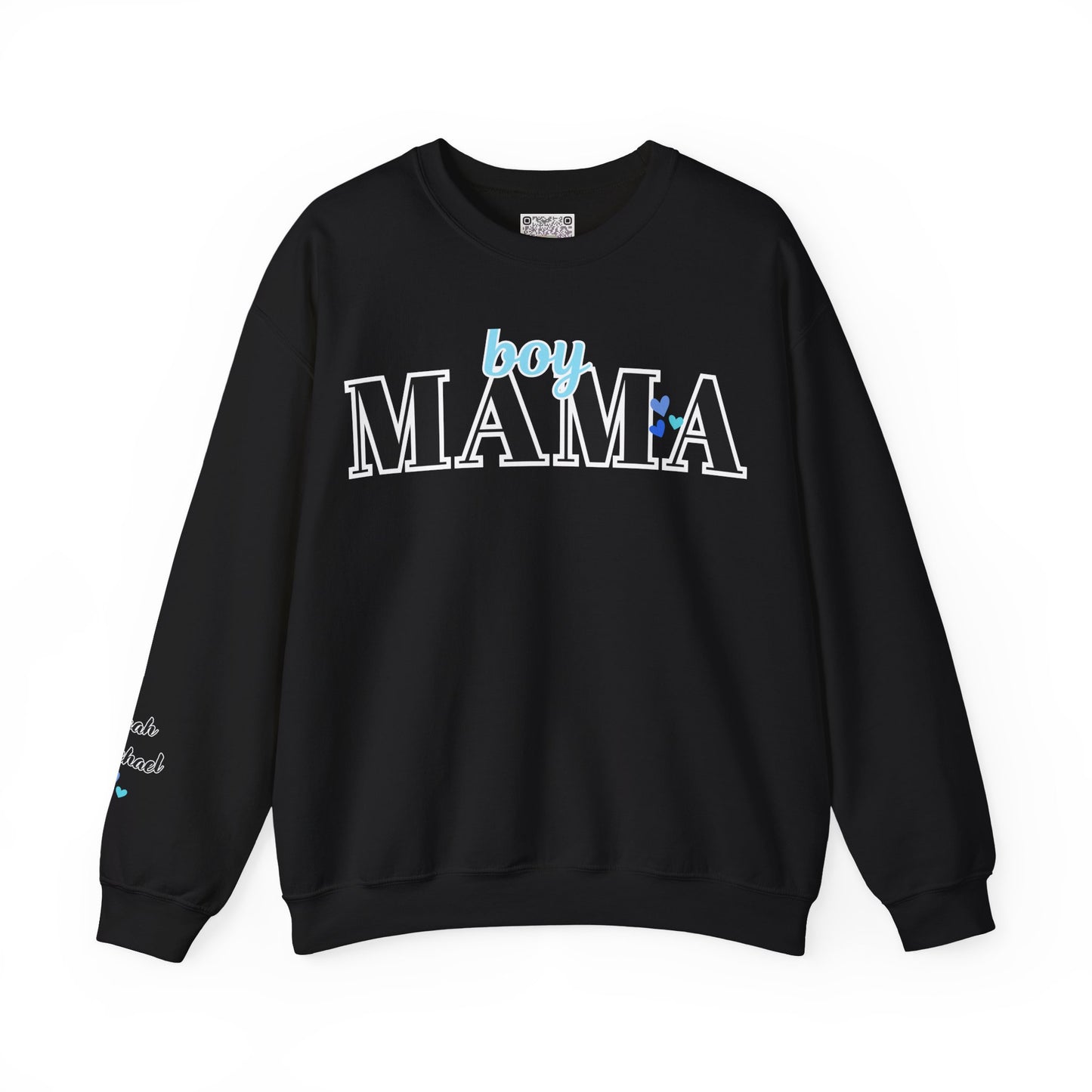 Boy Mama Crewneck Sweatshirt – Cozy Unisex Mom Sweater, Cute Mother’s Day Gift, White Minimalist Mom Life Pullover, New Mom Apparel