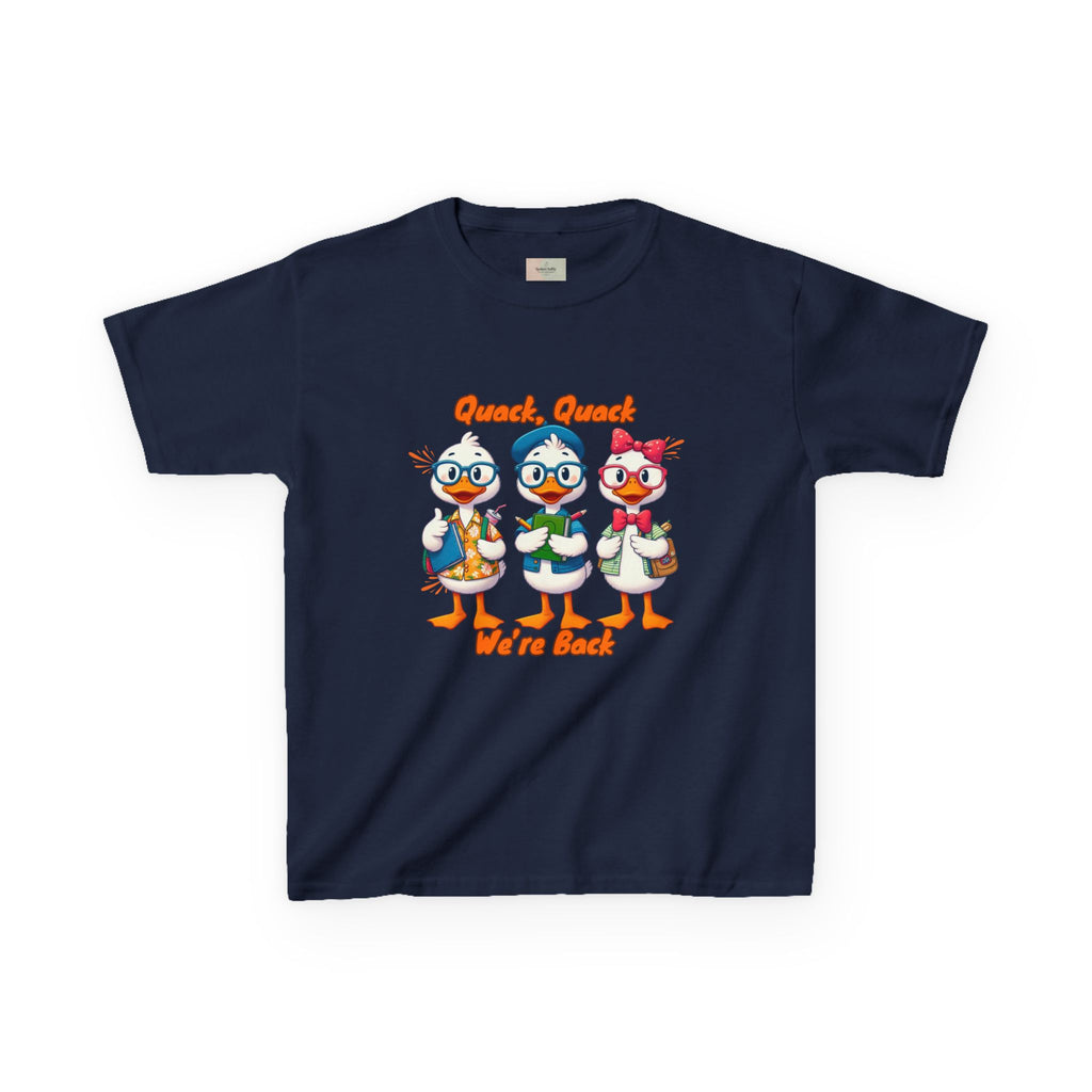 Kids Quack Quack Tee, Fun Back To School Shirt, Duck Graphic Tee, Gift for Children, Playful Kids Apparel