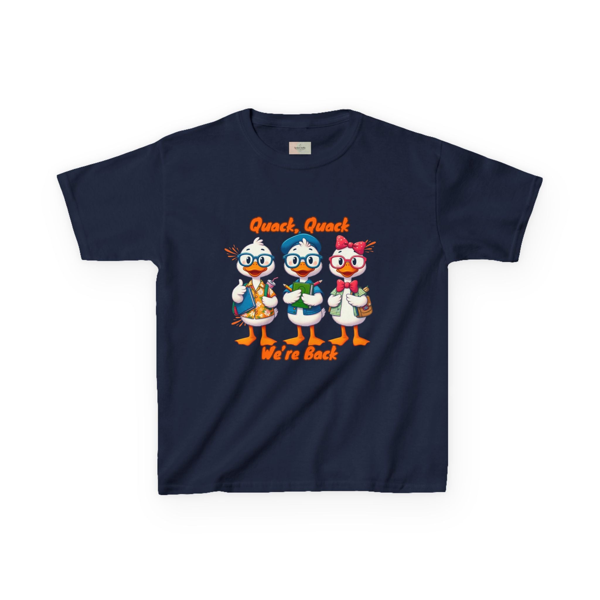Kids Quack Quack Tee, Fun Back To School Shirt, Duck Graphic Tee, Gift for Children, Playful Kids Apparel