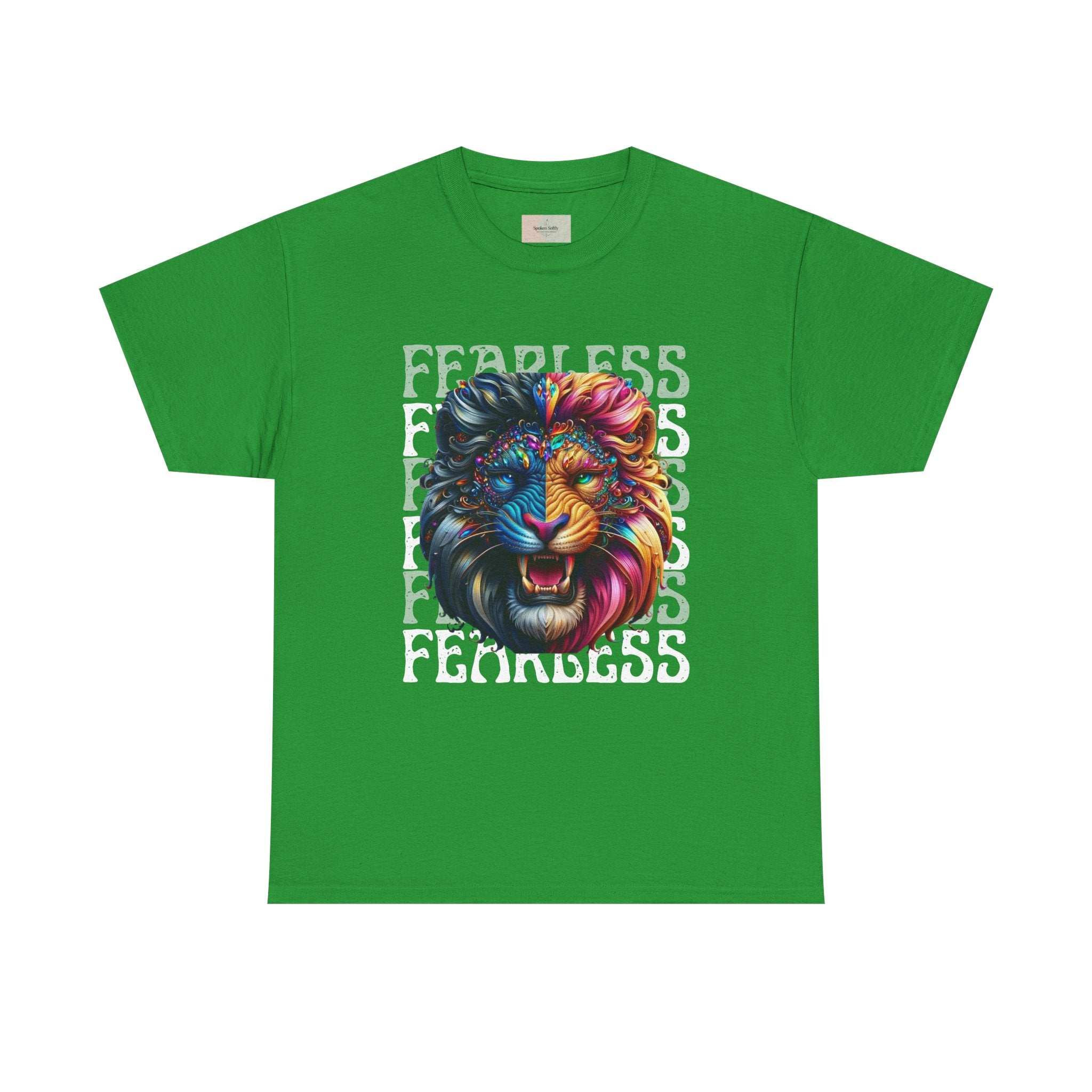 Colorful Lion Unisex Heavy Cotton Tee, Animal Lovers Gift, Unique Tee for Men and Women, Casual Wear, Graphic T-Shirt