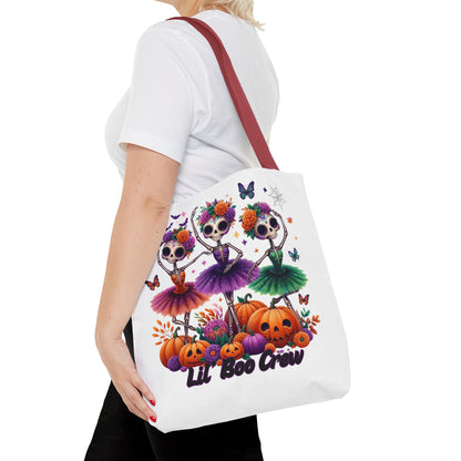 Halloween-Themed Tote Bag, Customizable Lil Boo Crew Halloween Tote, Spooky Gift Idea, Seasonal Shopping Bag, Fall Festival Accessory