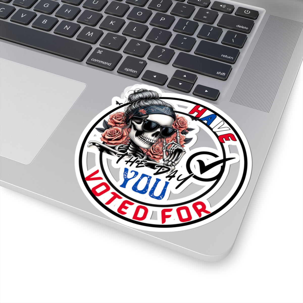 Voting Skull Kiss-Cut Stickers | Election Day Decor, Political Gifts, Laptop Art, Fun Stickers, Voter Awareness