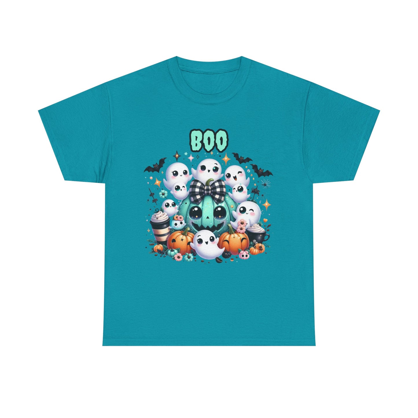 Halloween Boo Tee, Fun Spooky T-Shirt, Unisex Heavy Cotton, Cute Halloween Apparel, Ghost & Pumpkin Shirt, Seasonal Gift Idea