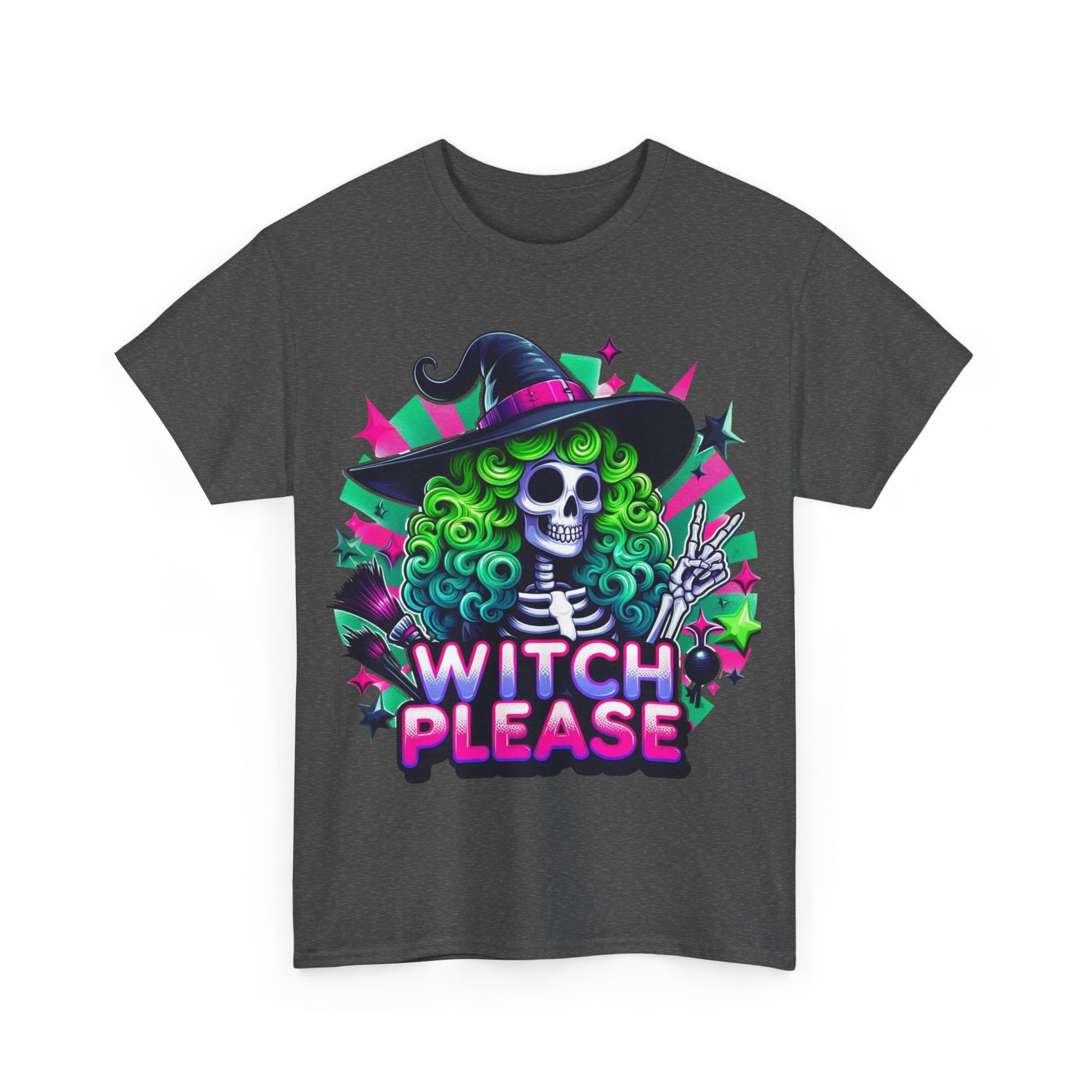 Witch Please Unisex Heavy Cotton Tee, Halloween Shirt, Spooky T-shirt, Unique Gift for Witches, Witchy Apparel