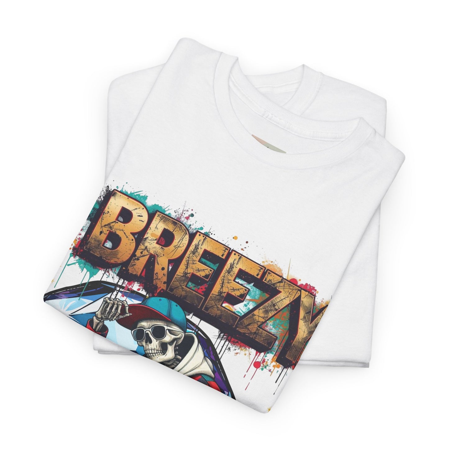 Urban Art Unisex Tee - 'BREEZY' Graphic, Hip-Hop Fashion, Streetwear Style, Casual Attire, Gift for Teens, Festival Outfit