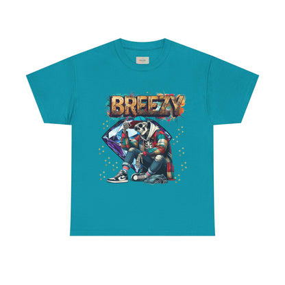 Urban Art Unisex Tee - 'BREEZY' Graphic, Hip-Hop Fashion, Streetwear Style, Casual Attire, Gift for Teens, Festival Outfit