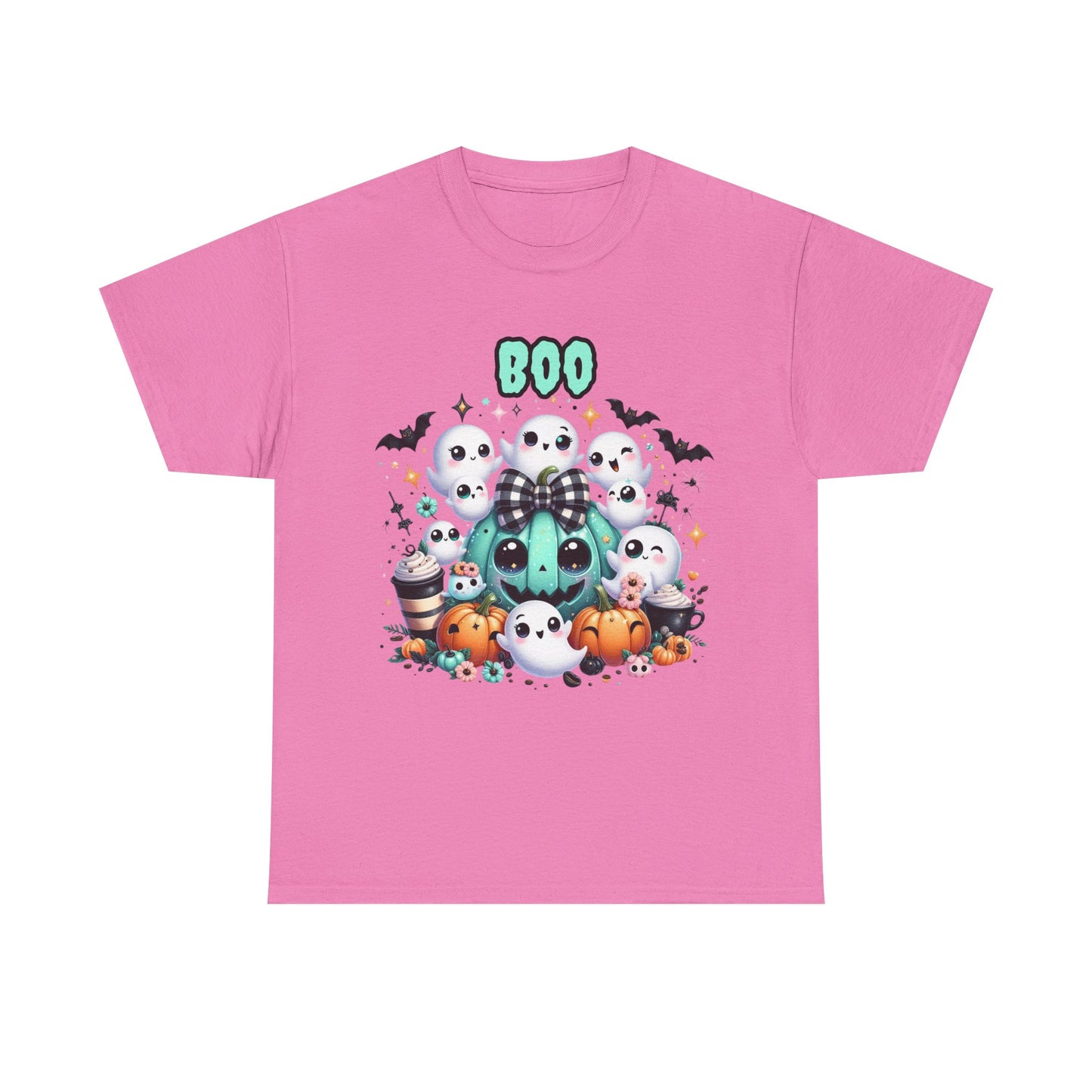 Halloween Boo Tee, Fun Spooky T-Shirt, Unisex Heavy Cotton, Cute Halloween Apparel, Ghost & Pumpkin Shirt, Seasonal Gift Idea