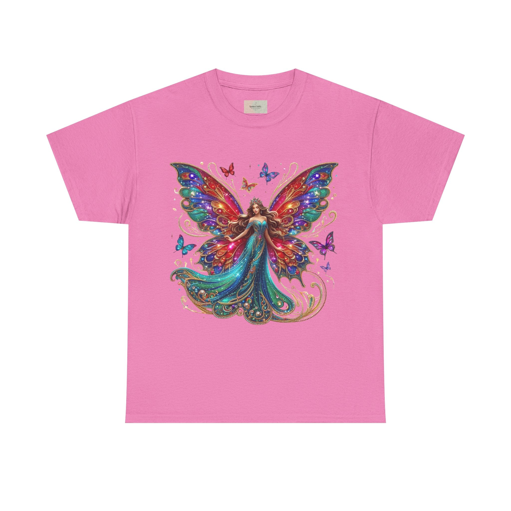Fantasy Fairy Unisex Heavy Cotton Tee - Enchanting Artwork for Nature Lovers, Magical Gift, Boho Style, Summer Fashion, Unique Tee