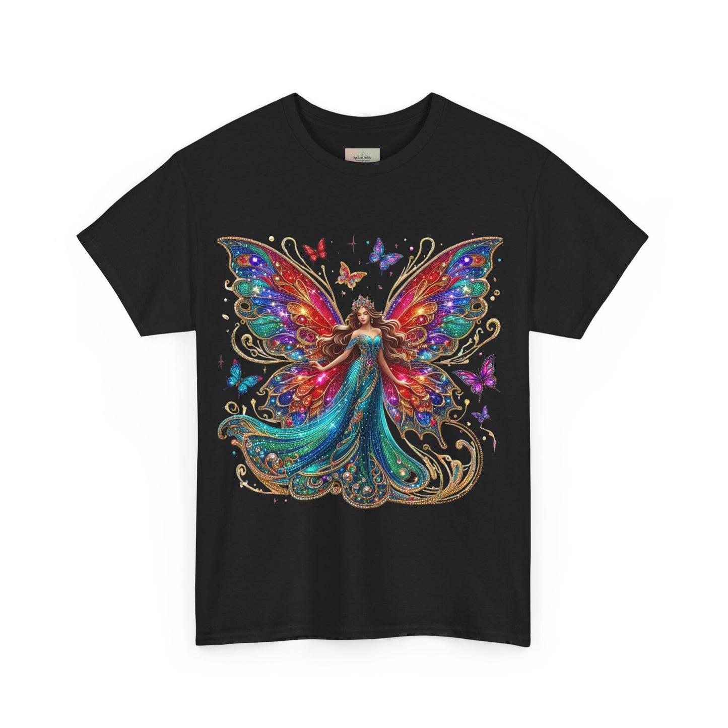 Fantasy Fairy Unisex Heavy Cotton Tee - Enchanting Artwork for Nature Lovers, Magical Gift, Boho Style, Summer Fashion, Unique Tee