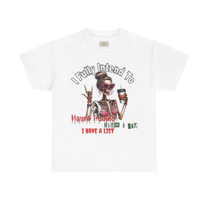 Funny Halloween Skeleton Tee, Unisex Cotton Shirt, Spooky Graphic Shirt, Gift for Halloween Lovers, Casual Wear Tee